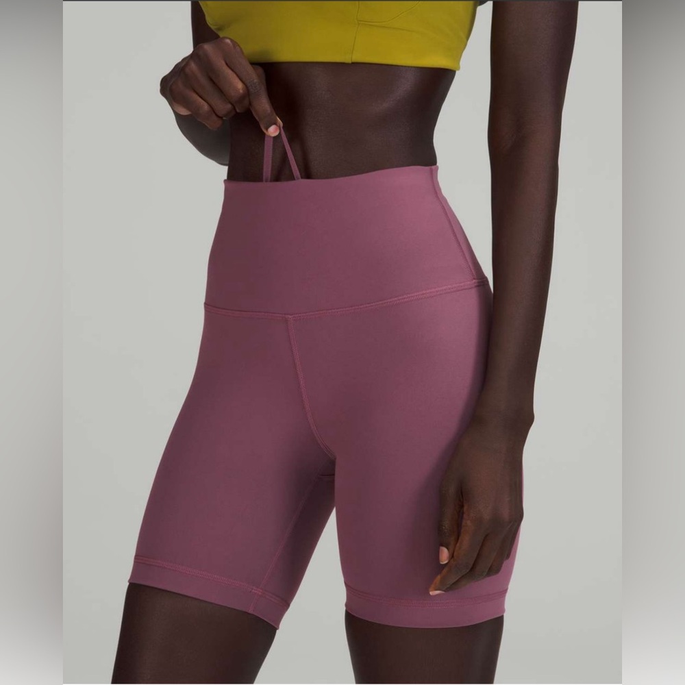 lululemon Wunder Train HR Short 6", sz 6, Vintage Plum - Like New